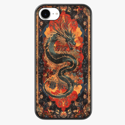 Inferno Dragon Soul Glass Case showing full back design in clean flat view with glossy glass finish.