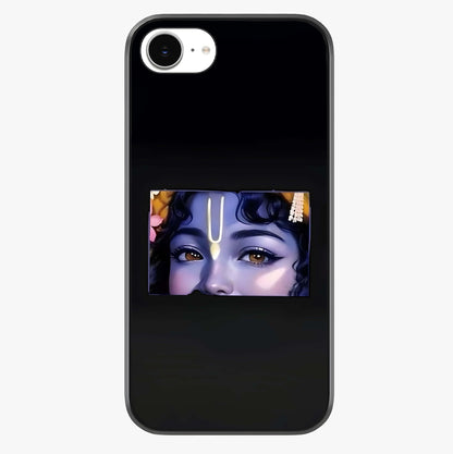 Krishna Divine Embrace Glass Case showing full back design in clean flat view with glossy glass finish.