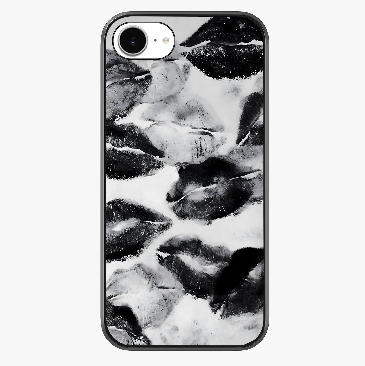 Midnight Kiss Marks Glass Case showing full back design in clean flat view with glossy glass finish.