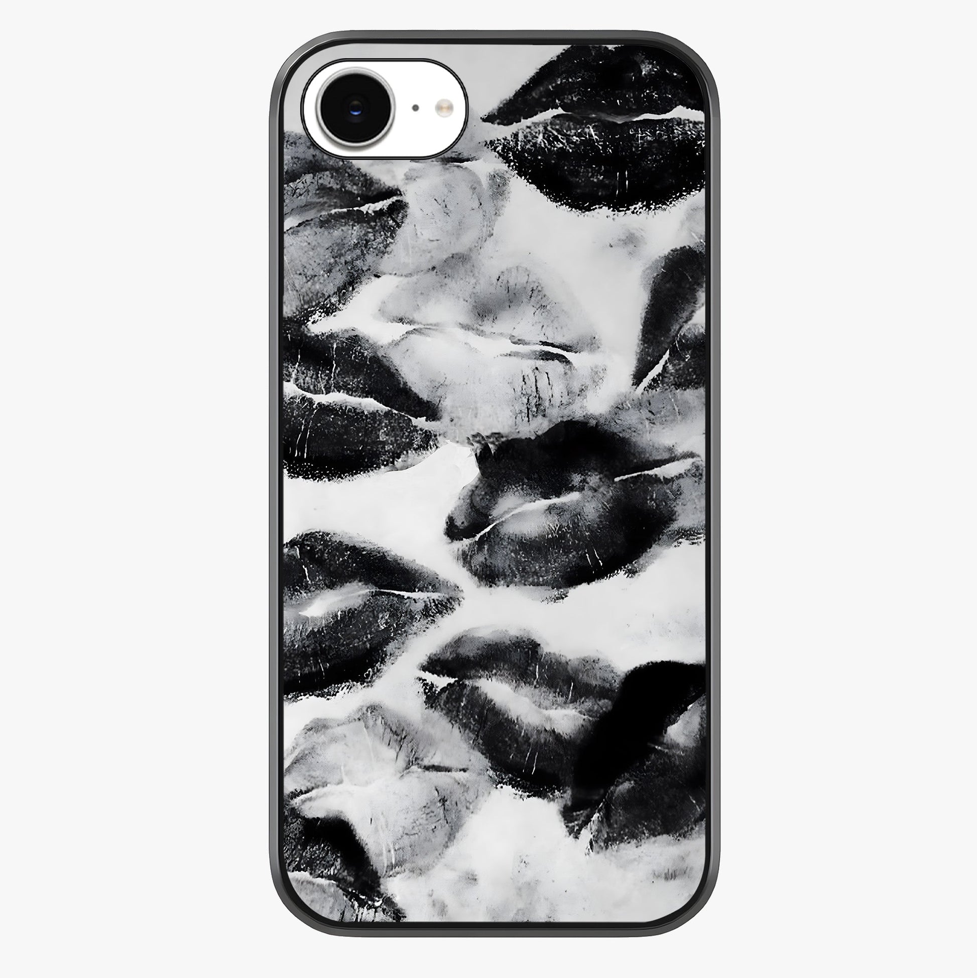 Midnight Kiss Marks Glass Case showing full back design in clean flat view with glossy glass finish.