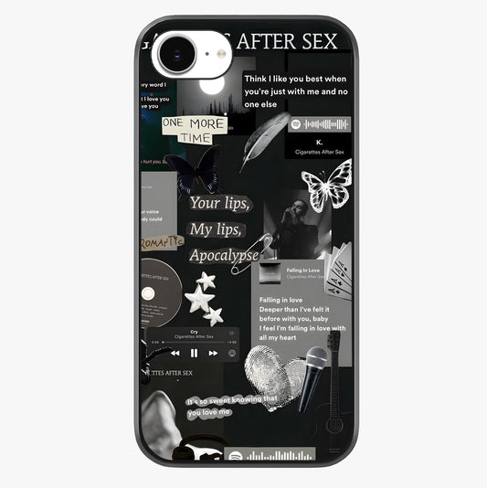 Midnight Love Echo Glass Case showing full back design in clean flat view with glossy glass finish.