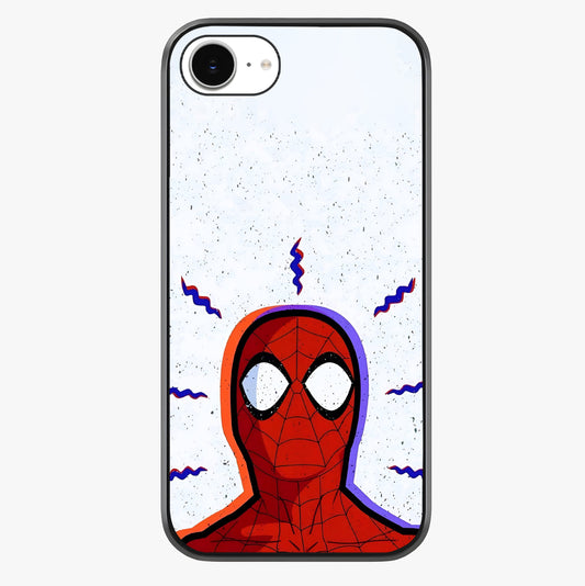 Omg Spiderman Glass Case showing full back design in clean flat view with glossy glass finish.