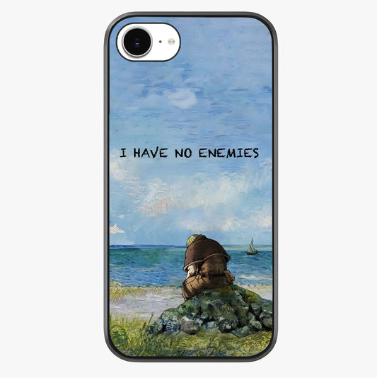 Peace Beyond War Glass Case showing full back design in clean flat view with glossy glass finish.