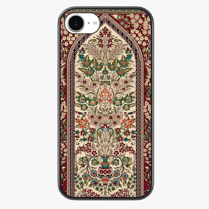 Persian Inspired Glass Case showing full back design in clean flat view with glossy glass finish.