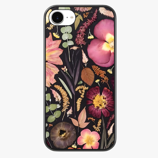 Petal Dream Tapestry Glass Case showing full back design in clean flat view with glossy glass finish.