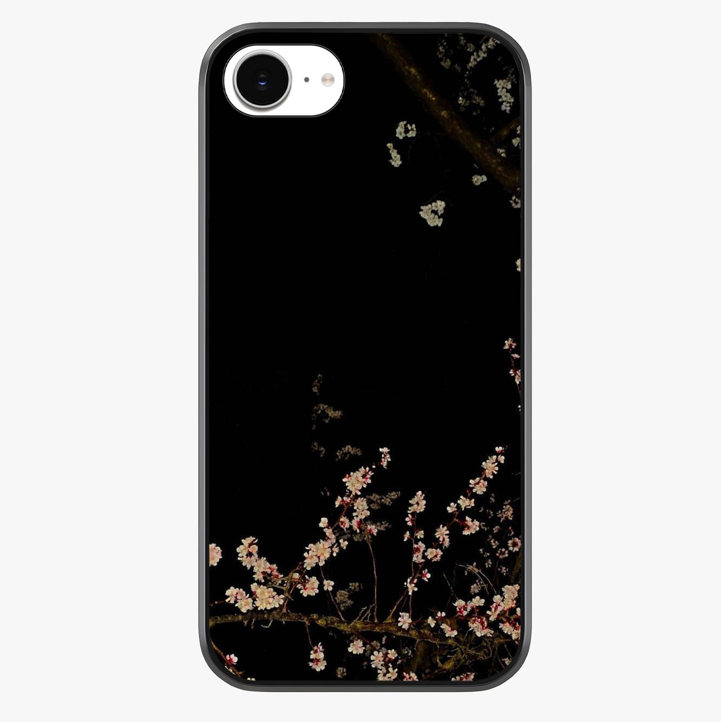 Petal Moon Light With Custom Name Glass Case showing full back design in clean flat view with glossy glass finish.