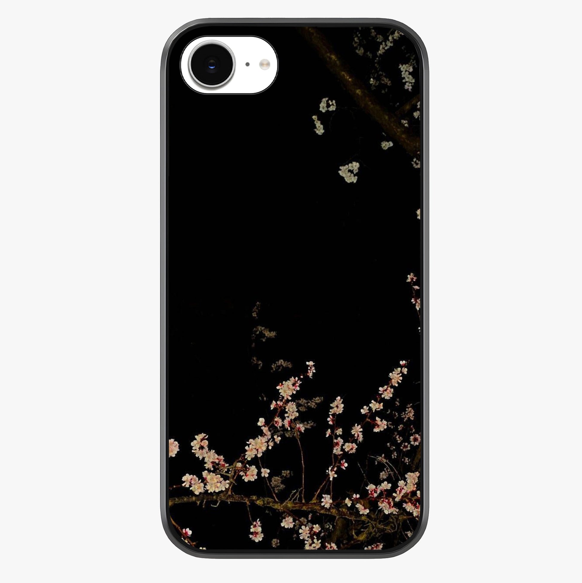 Petal Moon Light With Custom Name Glass Case showing full back design in clean flat view with glossy glass finish.