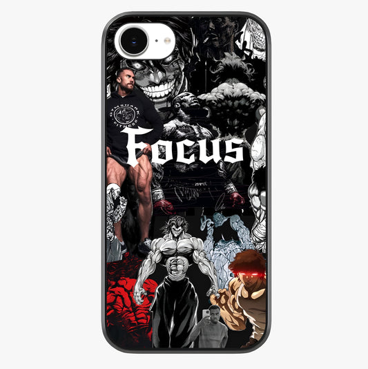 Relentless Power Focus Glass Case showing full back design in clean flat view with glossy glass finish.