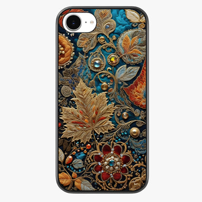 Royal Jewel Garden Glass Case showing full back design in clean flat view with glossy glass finish.