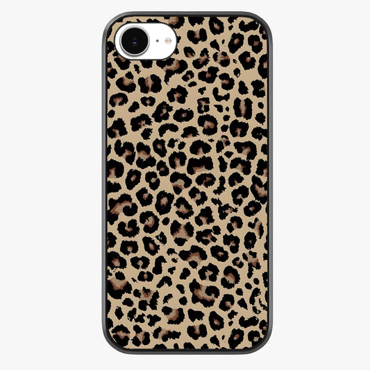 Savage Chic Pattern Glass Case showing full back design in clean flat view with glossy glass finish.