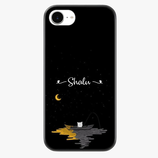 Silent Night Row Glass Case showing full back design in clean flat view with glossy glass finish.