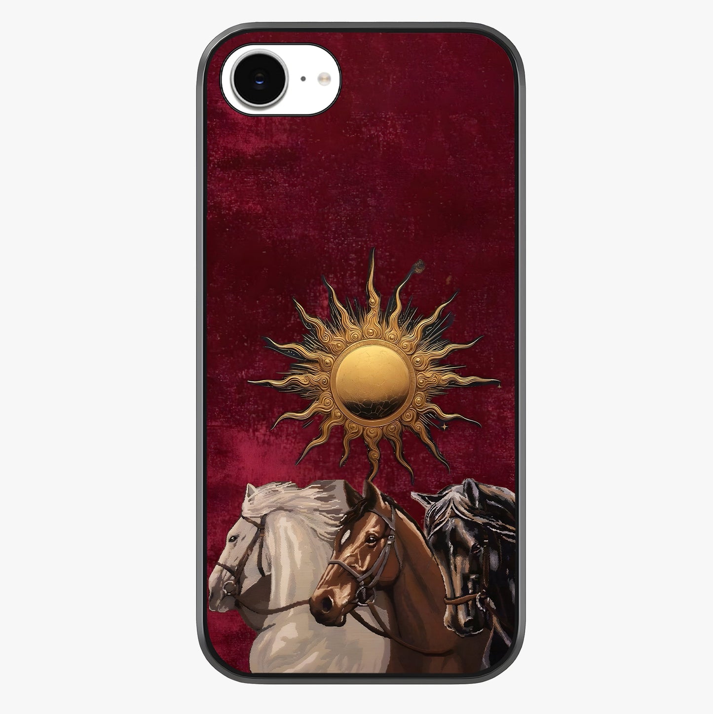 Solar Riders Glass Case showing full back design in clean flat view with glossy glass finish.