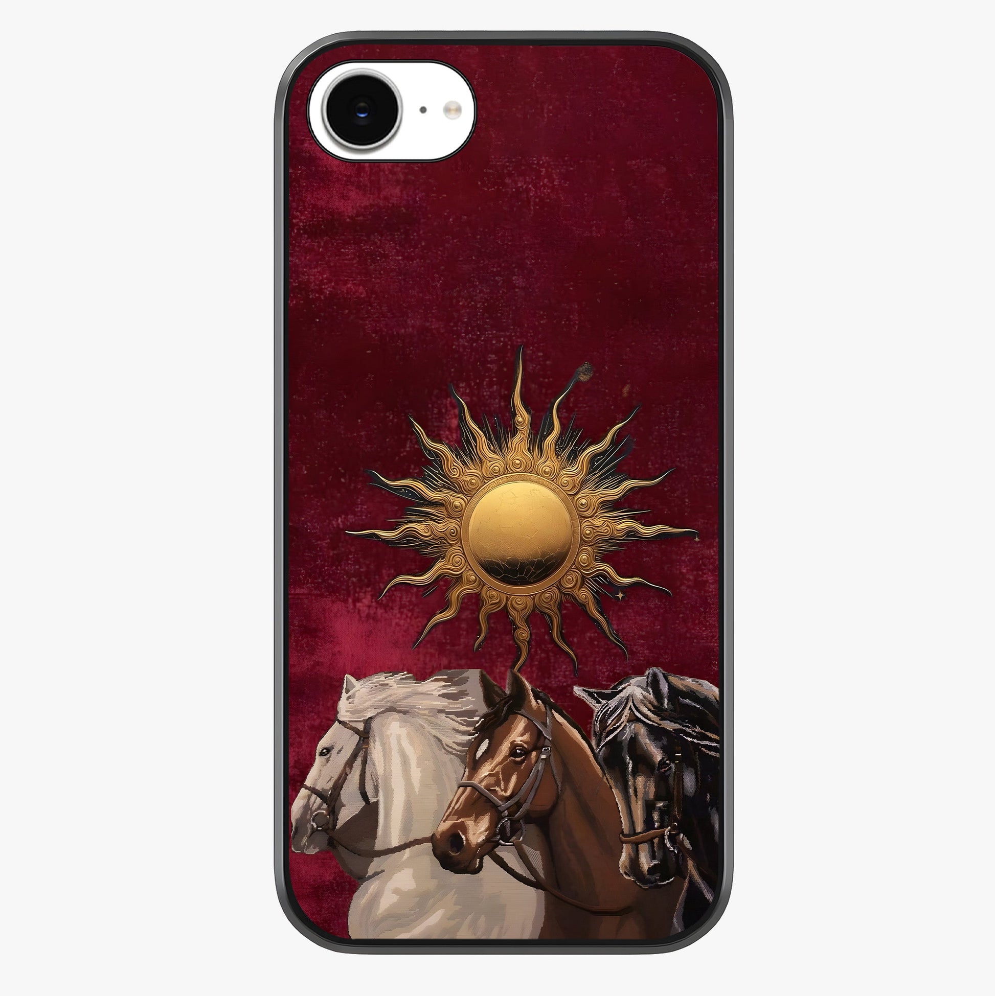 Solar Riders Glass Case showing full back design in clean flat view with glossy glass finish.