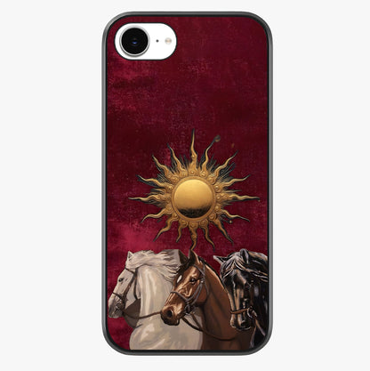 Solar Riders Glass Case showing full back design in clean flat view with glossy glass finish.