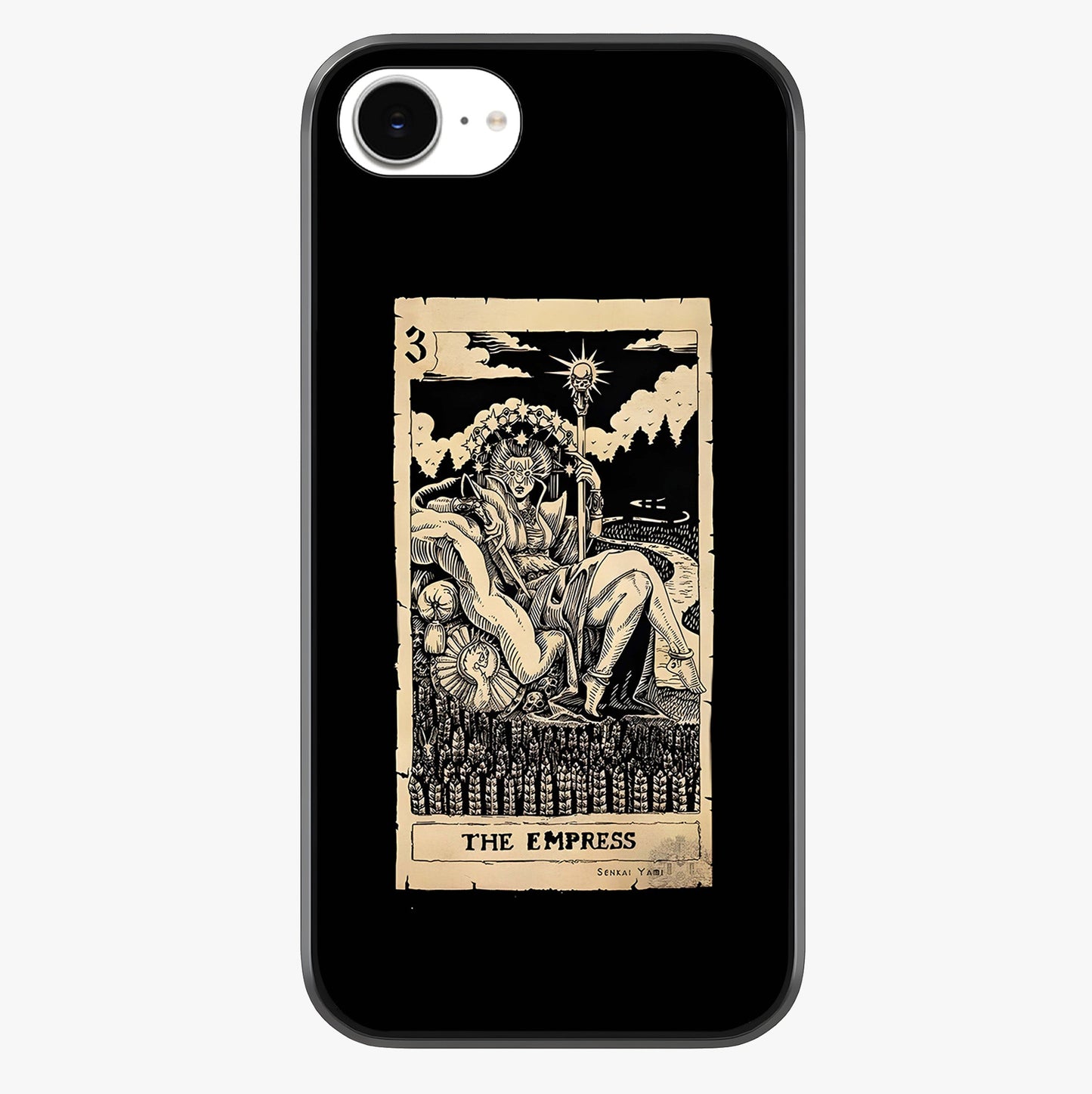 The Empress Glass Case showing full back design in clean flat view with glossy glass finish.