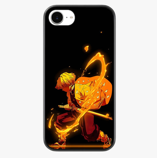 Thunder Flame Execution Glass Case showing full back design in clean flat view with glossy glass finish.