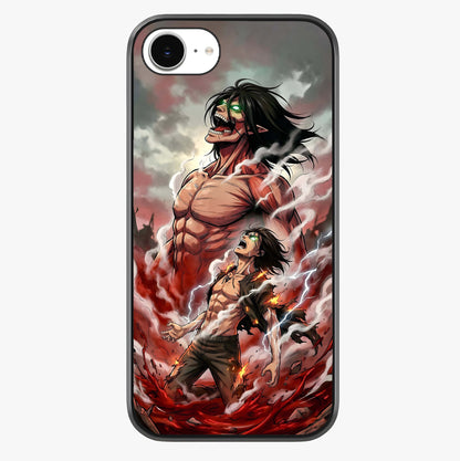 Titan Awakening Fury Glass Case showing full back design in clean flat view with glossy glass finish.