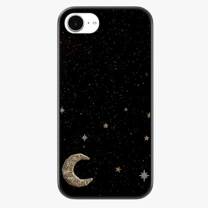 Twinkle Star With Half Moon Glass Case showing full back design in clean flat view with glossy glass finish.