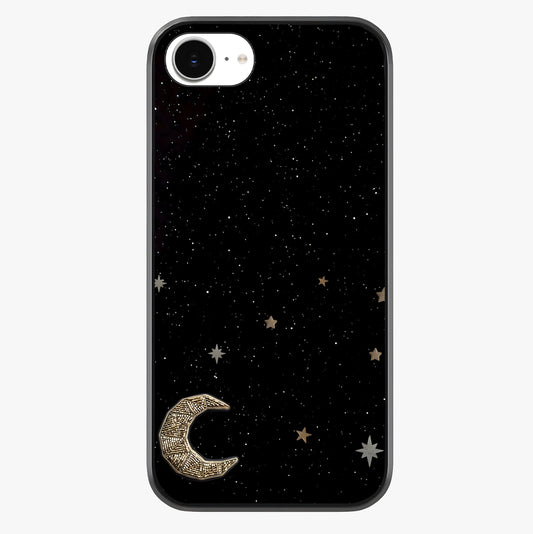 Twinkle Star With Half Moon Glass Case showing full back design in clean flat view with glossy glass finish.