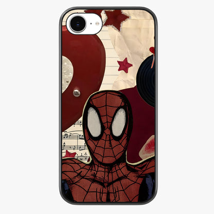 Web Warrior Vibes Glass Case showing full back design in clean flat view with glossy glass finish.
