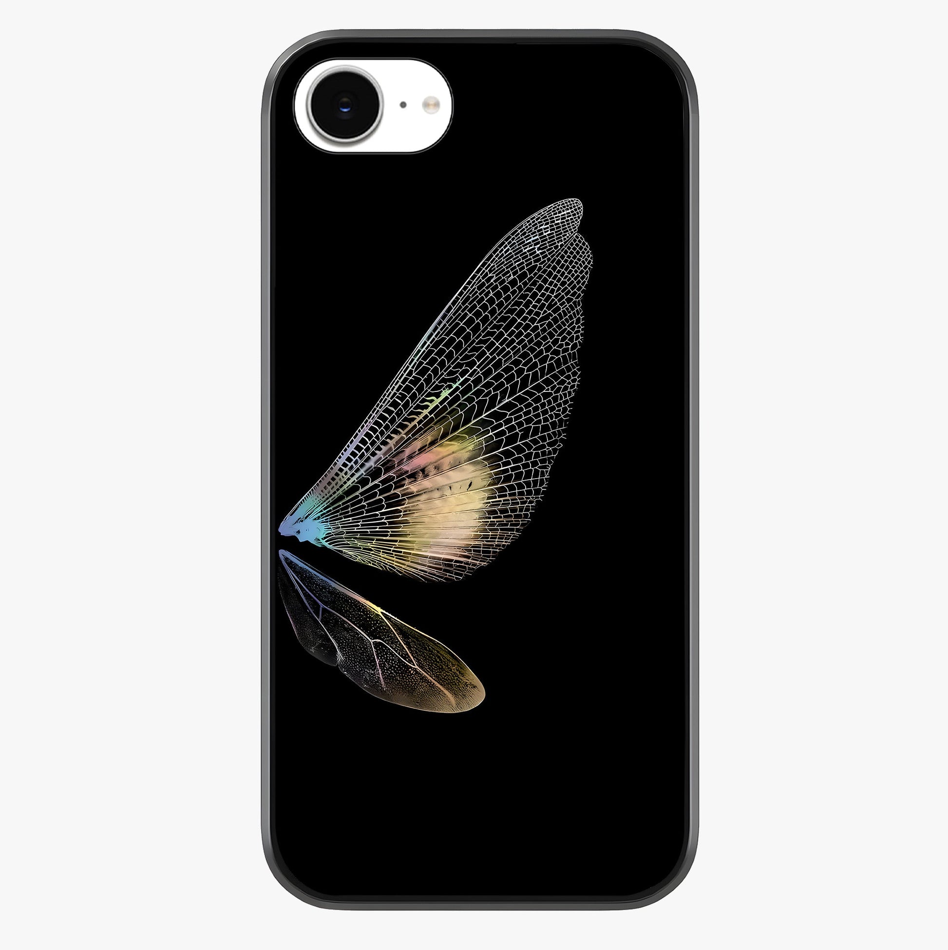 Whispers Of Wings Glass Case showing full back design in clean flat view with glossy glass finish.