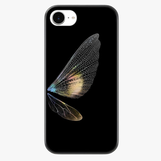 Whispers Of Wings Glass Case showing full back design in clean flat view with glossy glass finish.