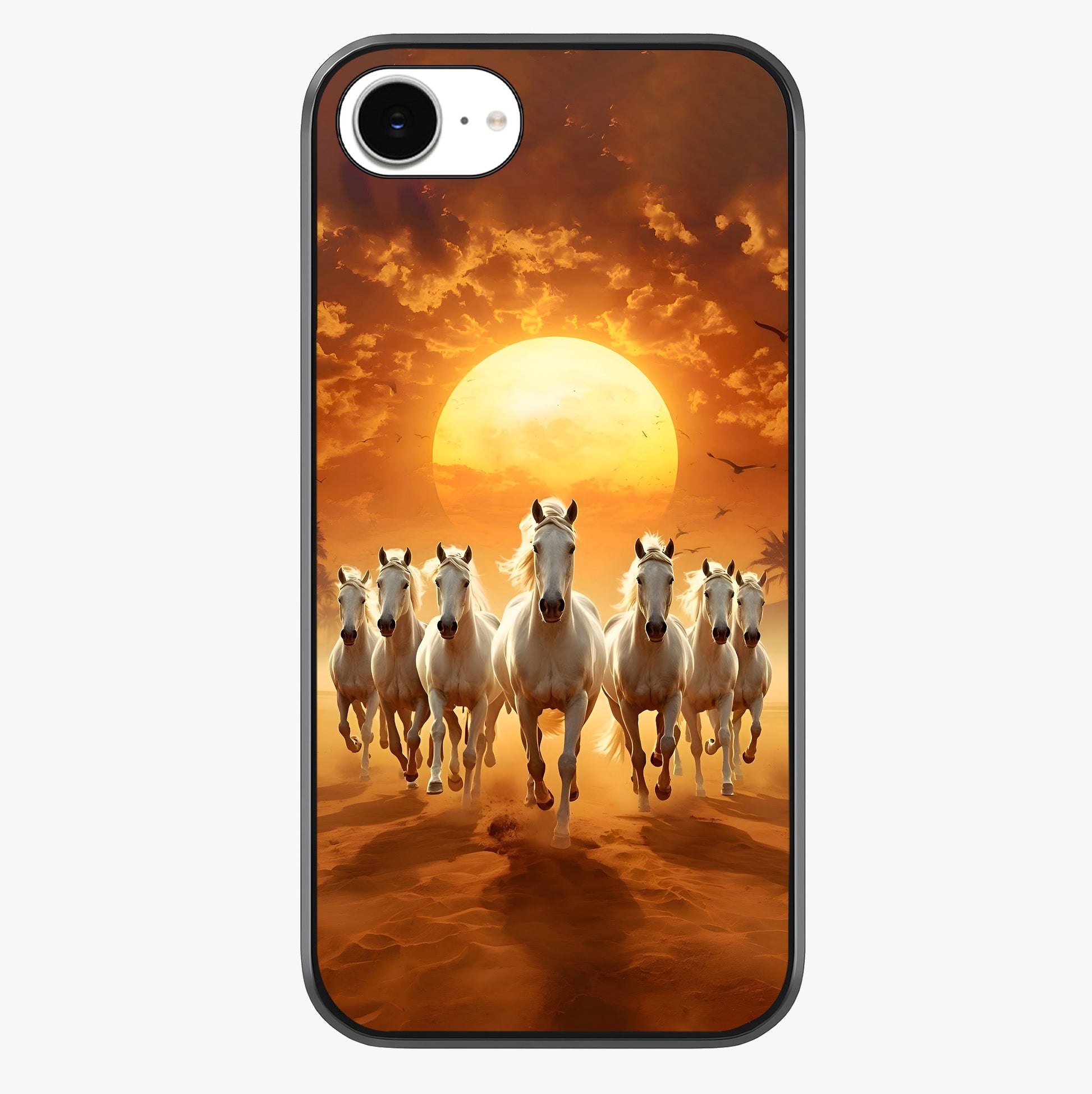Wild Sunset Majesty Glass Case showing full back design in clean flat view with glossy glass finish.