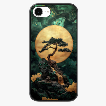 Zen Moon Rise Glass Case showing full back design in clean flat view with glossy glass finish.
