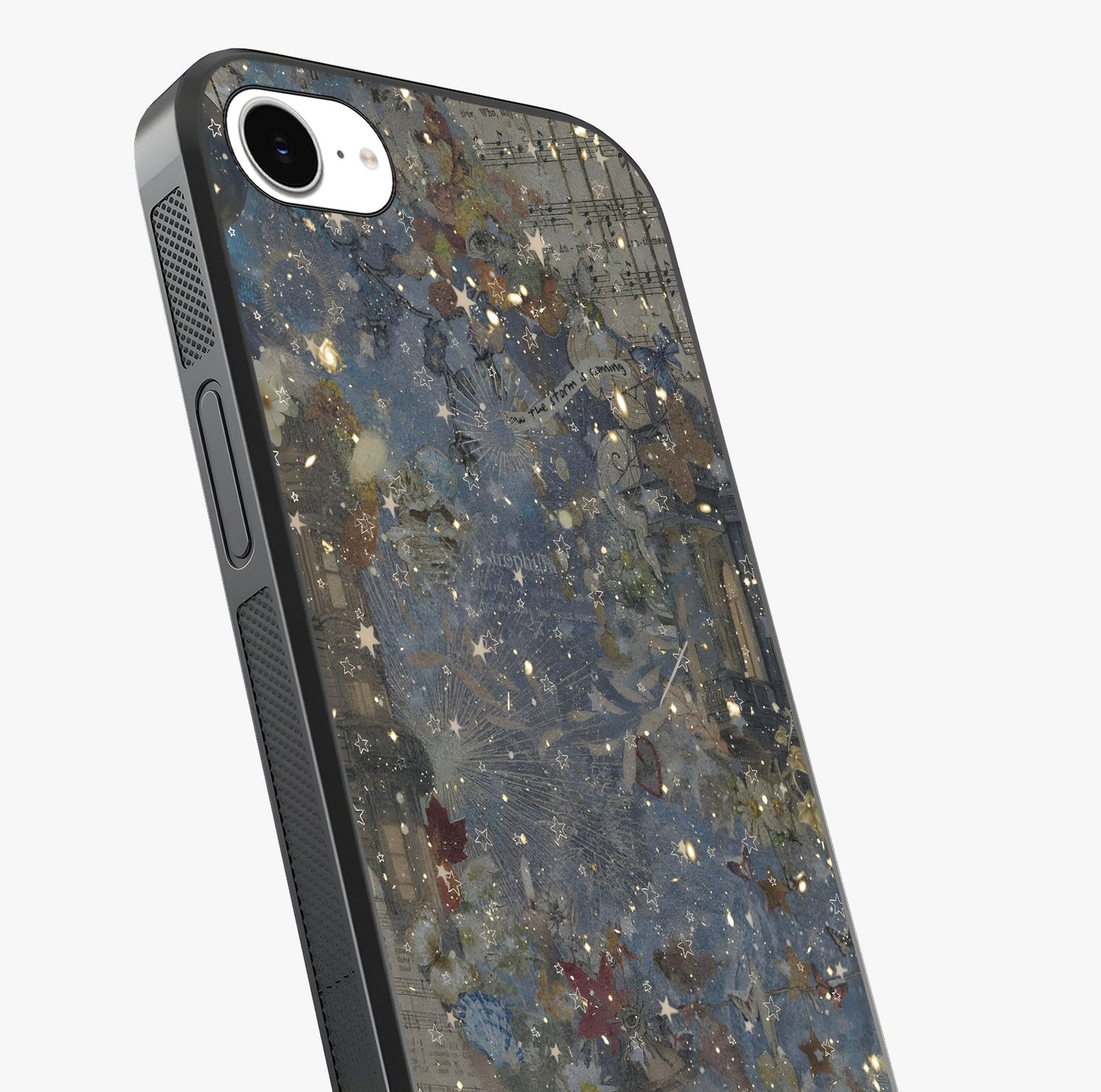 Aesthetic Astrolophia Glass Case captured at a warm angle highlighting gloss, texture and premium glass finish.