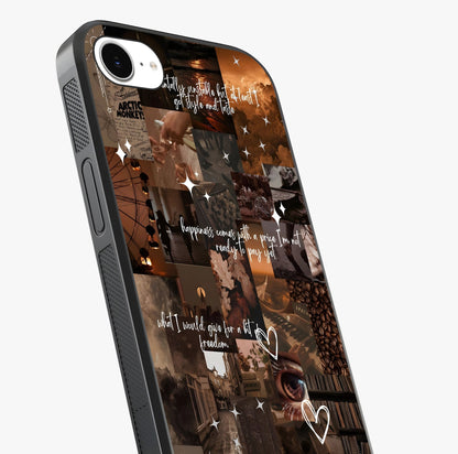 Bittersweet Aesthetic Chaos Glass Case captured at a warm angle highlighting gloss, texture and premium glass finish.