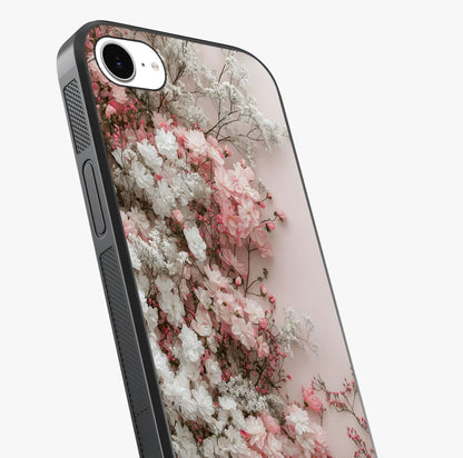 Blush Blossom Cloud Glass Case captured at a warm angle highlighting gloss, texture and premium glass finish.