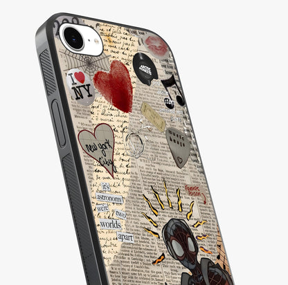 City Dream Sketch Glass Case captured at a warm angle highlighting gloss, texture and premium glass finish.