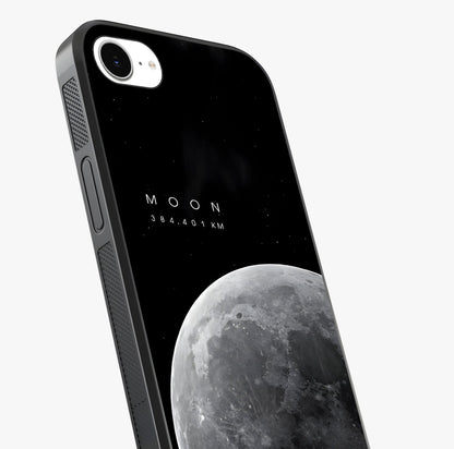 Cosmic Moon Glow Glass Case captured at a warm angle highlighting gloss, texture and premium glass finish.