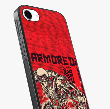 Crimson Mecha Titan Glass Case captured at a warm angle highlighting gloss, texture and premium glass finish.