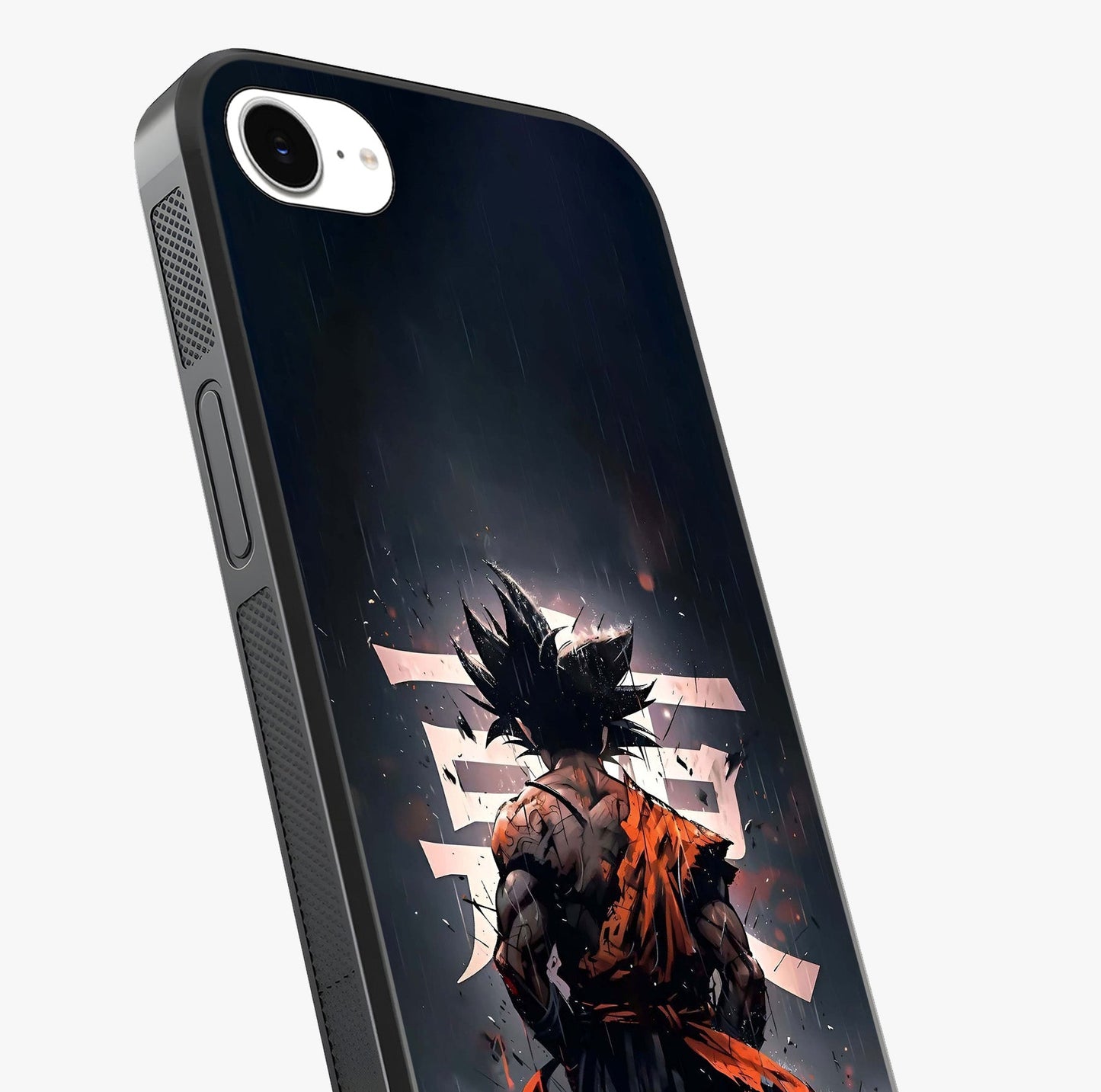 Dark Warrior In Rain Glass Case captured at a warm angle highlighting gloss, texture and premium glass finish.