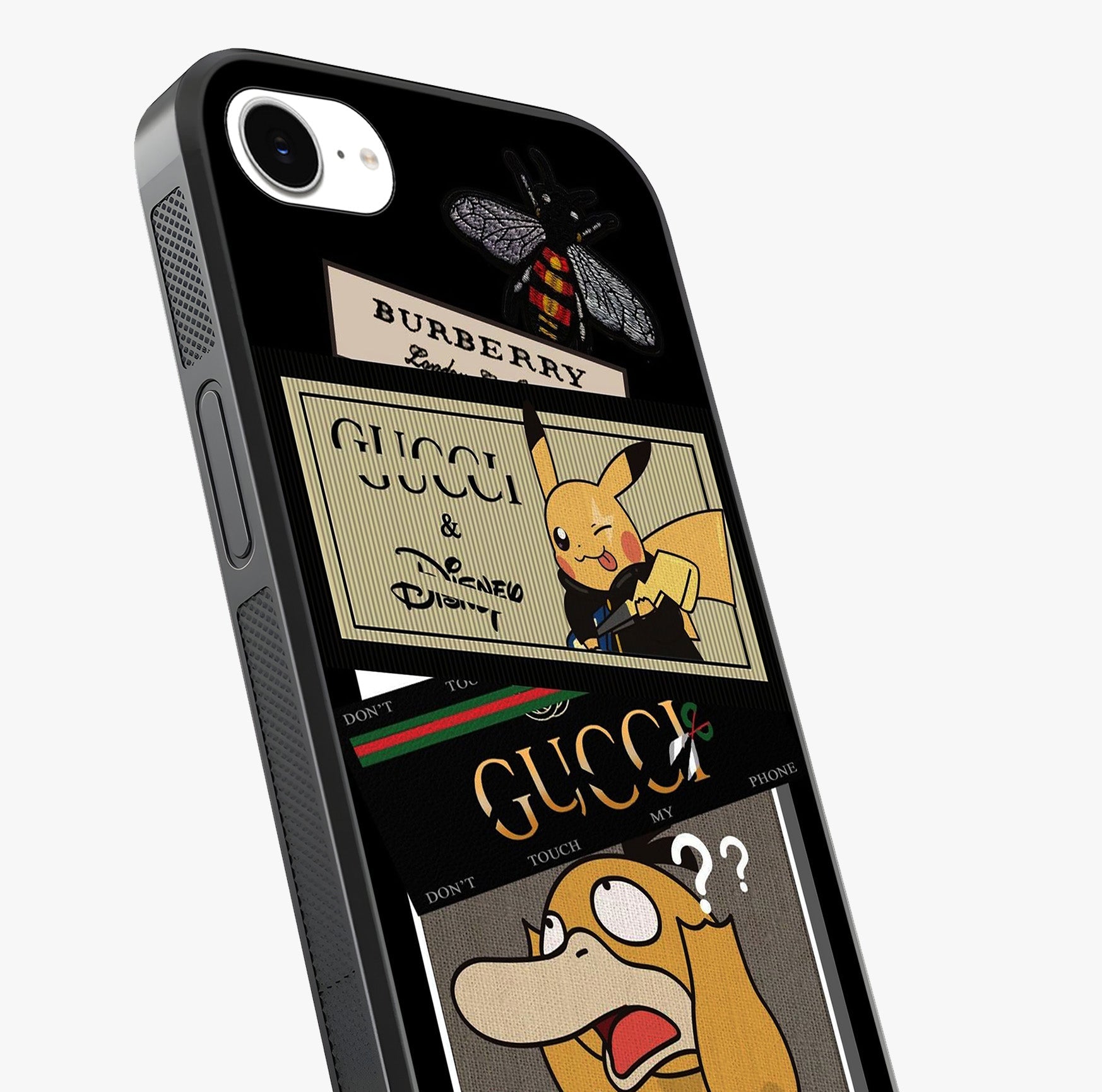 Gucci Play Mashup Glass Case captured at a warm angle highlighting gloss, texture and premium glass finish.