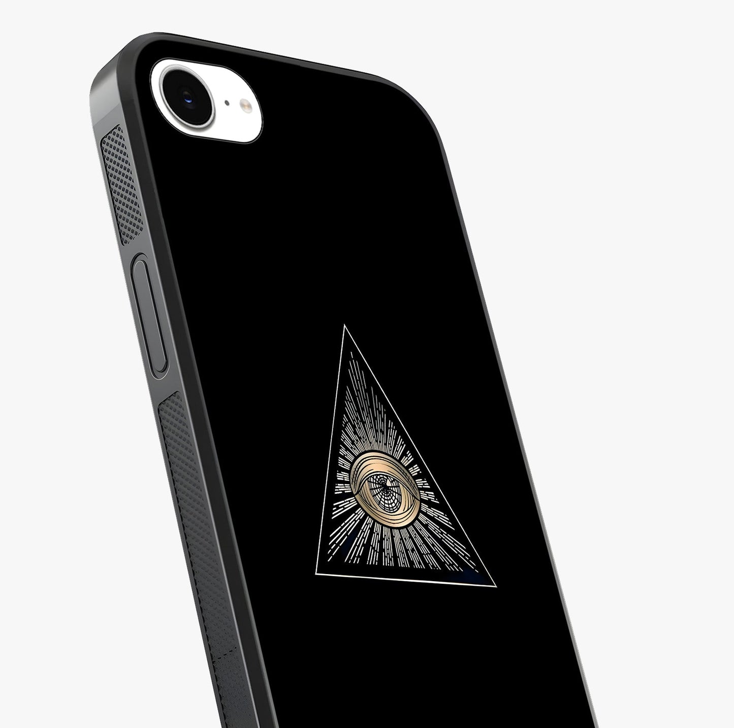 Illuminati Evil Glass Case captured at a warm angle highlighting gloss, texture and premium glass finish.