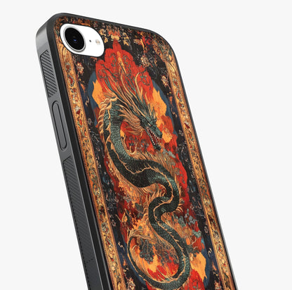 Inferno Dragon Soul Glass Case captured at a warm angle highlighting gloss, texture and premium glass finish.