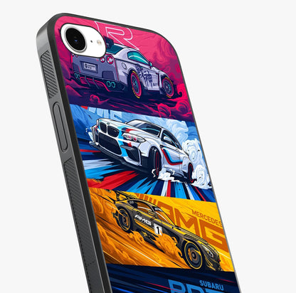 Jdm Sports Car Glass Case captured at a warm angle highlighting gloss, texture and premium glass finish.