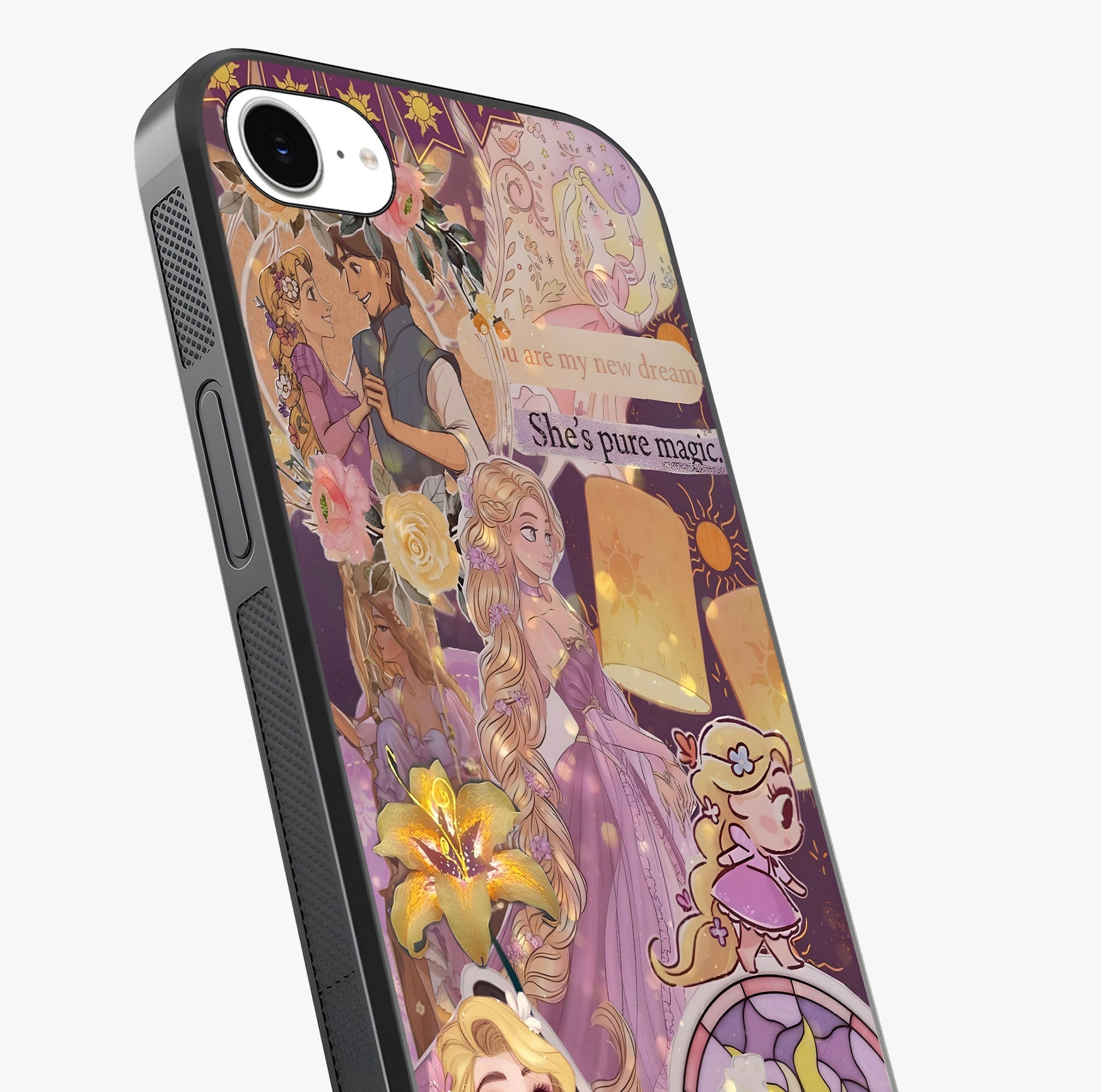Magical Tangled Dream Glass Case captured at a warm angle highlighting gloss, texture and premium glass finish.