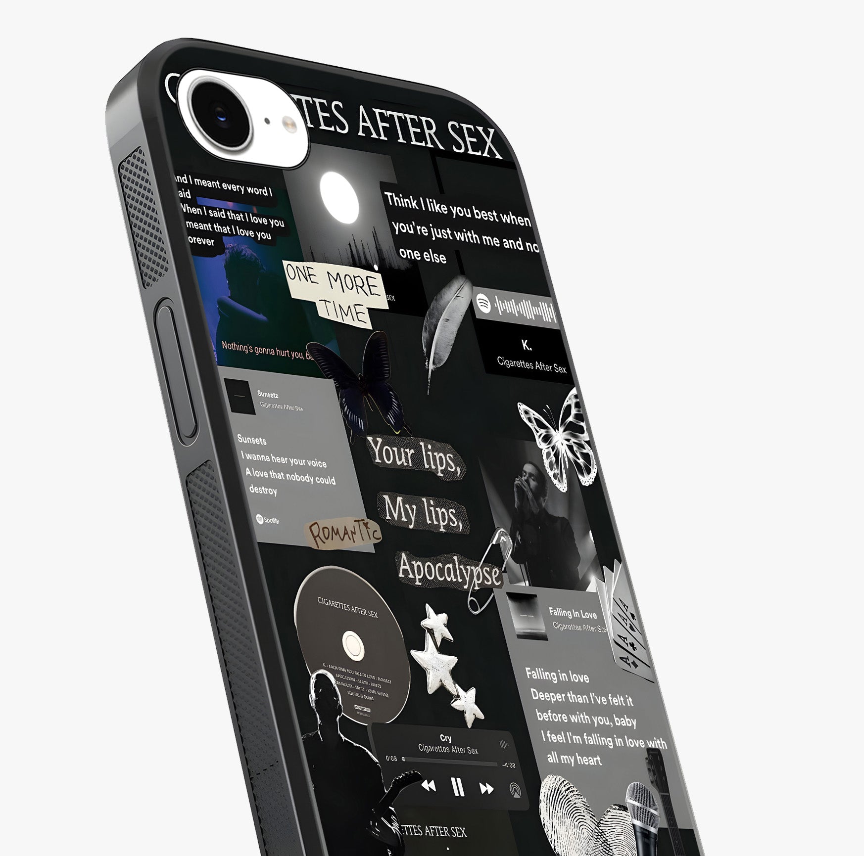 Midnight Love Echo Glass Case captured at a warm angle highlighting gloss, texture and premium glass finish.