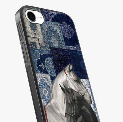 Midnight Stallion Blues Glass Case captured at a warm angle highlighting gloss, texture and premium glass finish.