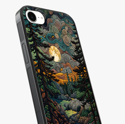 Moonlight Forest Dream Glass Case captured at a warm angle highlighting gloss, texture and premium glass finish.