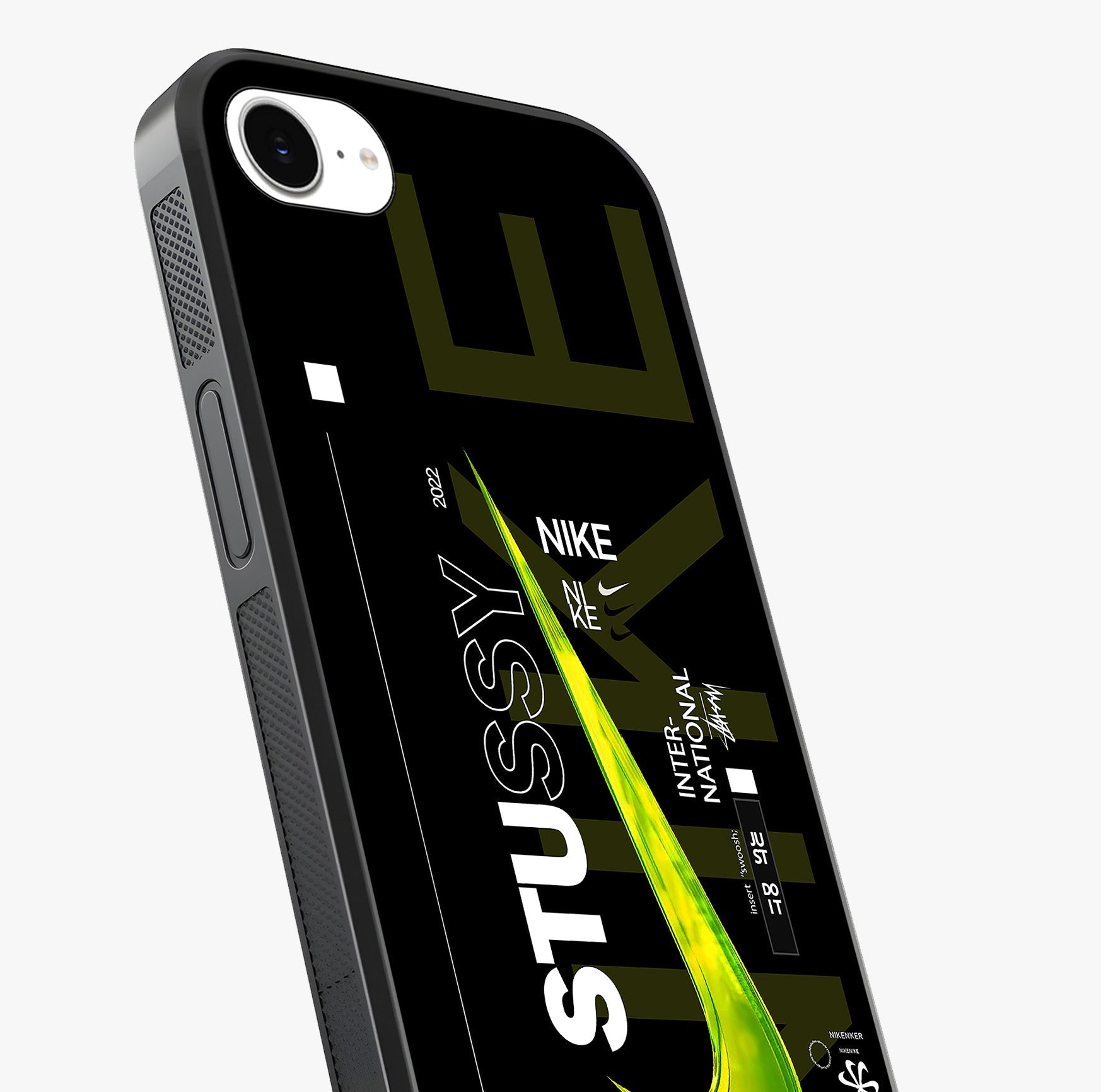 Neon Street Edition Glass Case captured at a warm angle highlighting gloss, texture and premium glass finish.