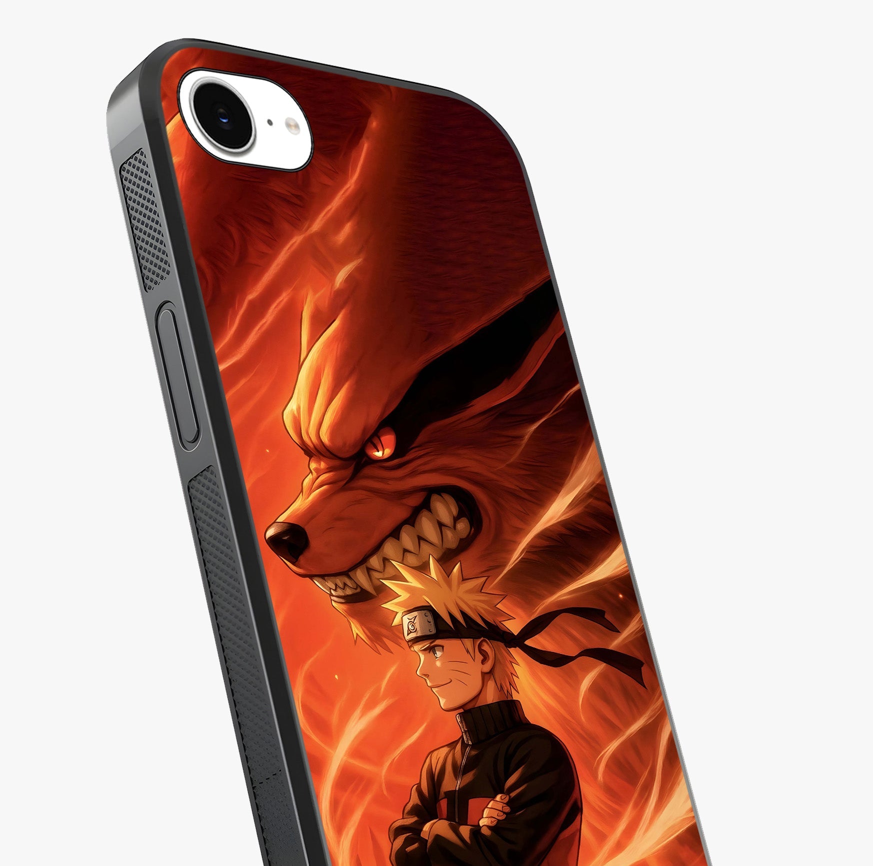 Nine Tails Legacy Glass Case captured at a warm angle highlighting gloss, texture and premium glass finish.