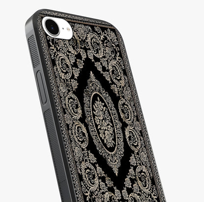 Noir Bloom Elegance Glass Case captured at a warm angle highlighting gloss, texture and premium glass finish.