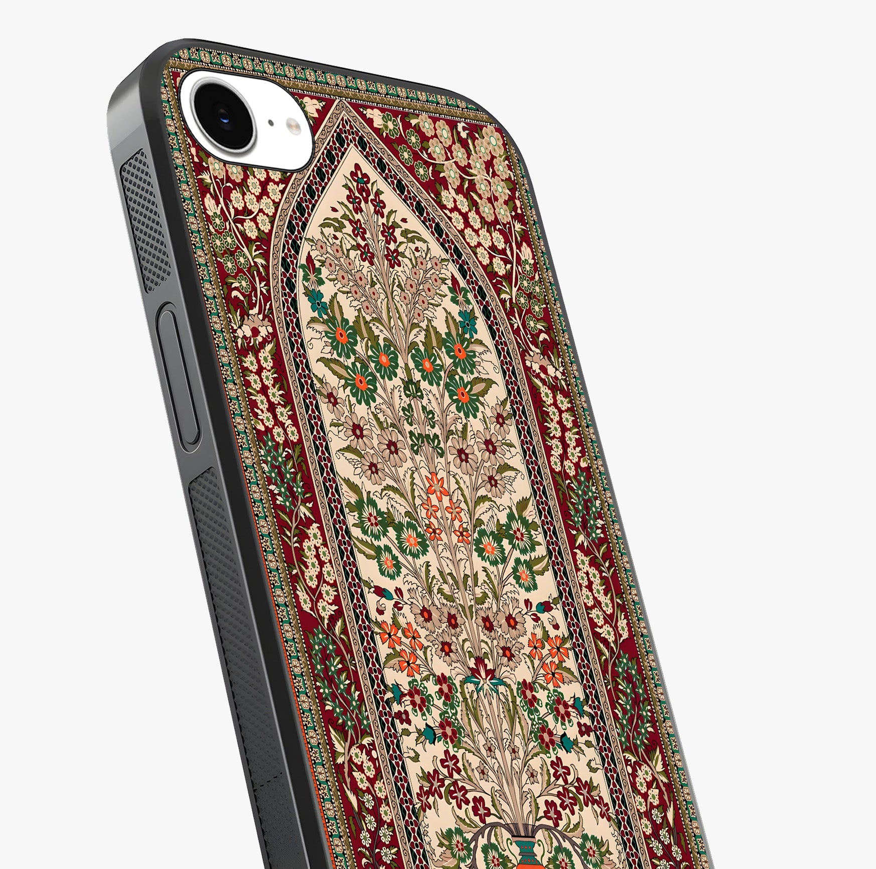 Persian Inspired Glass Case captured at a warm angle highlighting gloss, texture and premium glass finish.