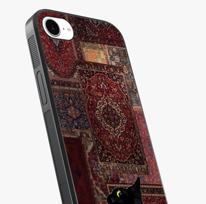 Regal Magic Cat Apple Glass Case captured at a warm angle highlighting gloss, texture and premium glass finish.