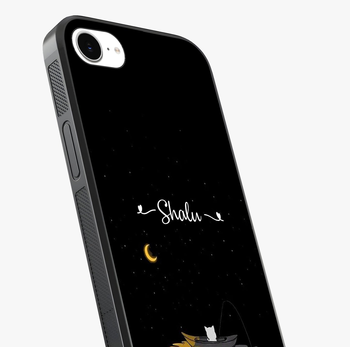 Silent Night Row Glass Case captured at a warm angle highlighting gloss, texture and premium glass finish.