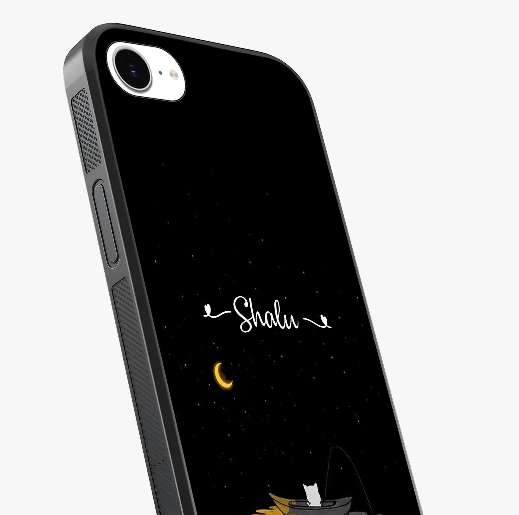 Silent Night Row Glass Case captured at a warm angle highlighting gloss, texture and premium glass finish.